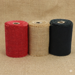 Gekleurd jute band 10 cm x 5 meter